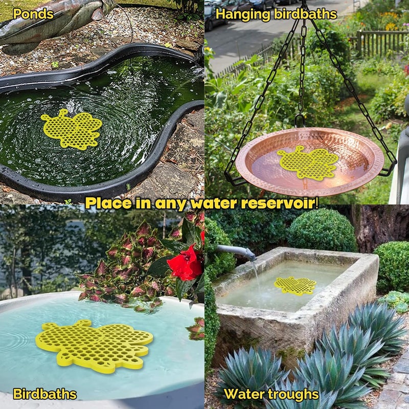 BEE PONTOON Bee Watering Station, Butterfly Watering Station, Garden Decor - Honeybee - Yellow - 1 Pc - Image 4